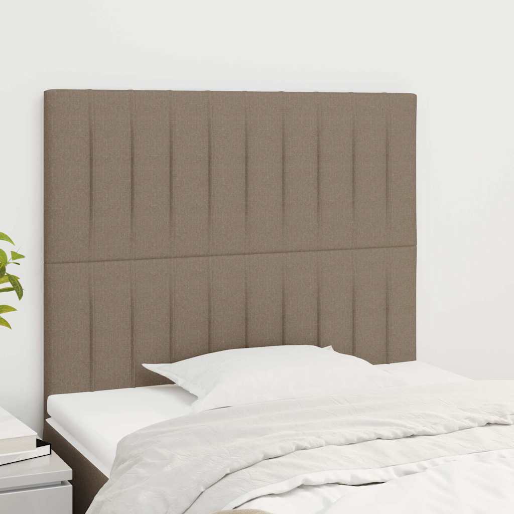 Kopfteil Taupe 80x5x118/128 cm Stoff