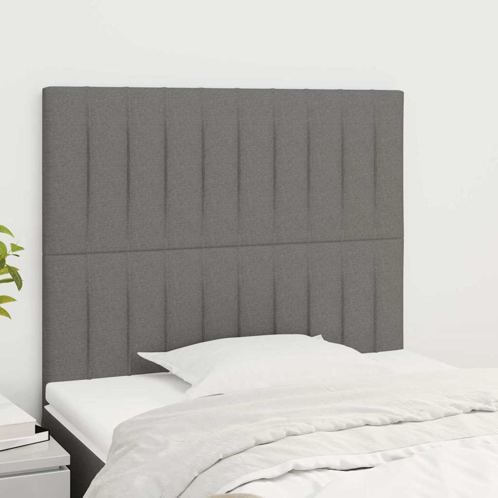 Kopfteil Dunkelgrau 100 x 5 x 118/128 cm Stoff