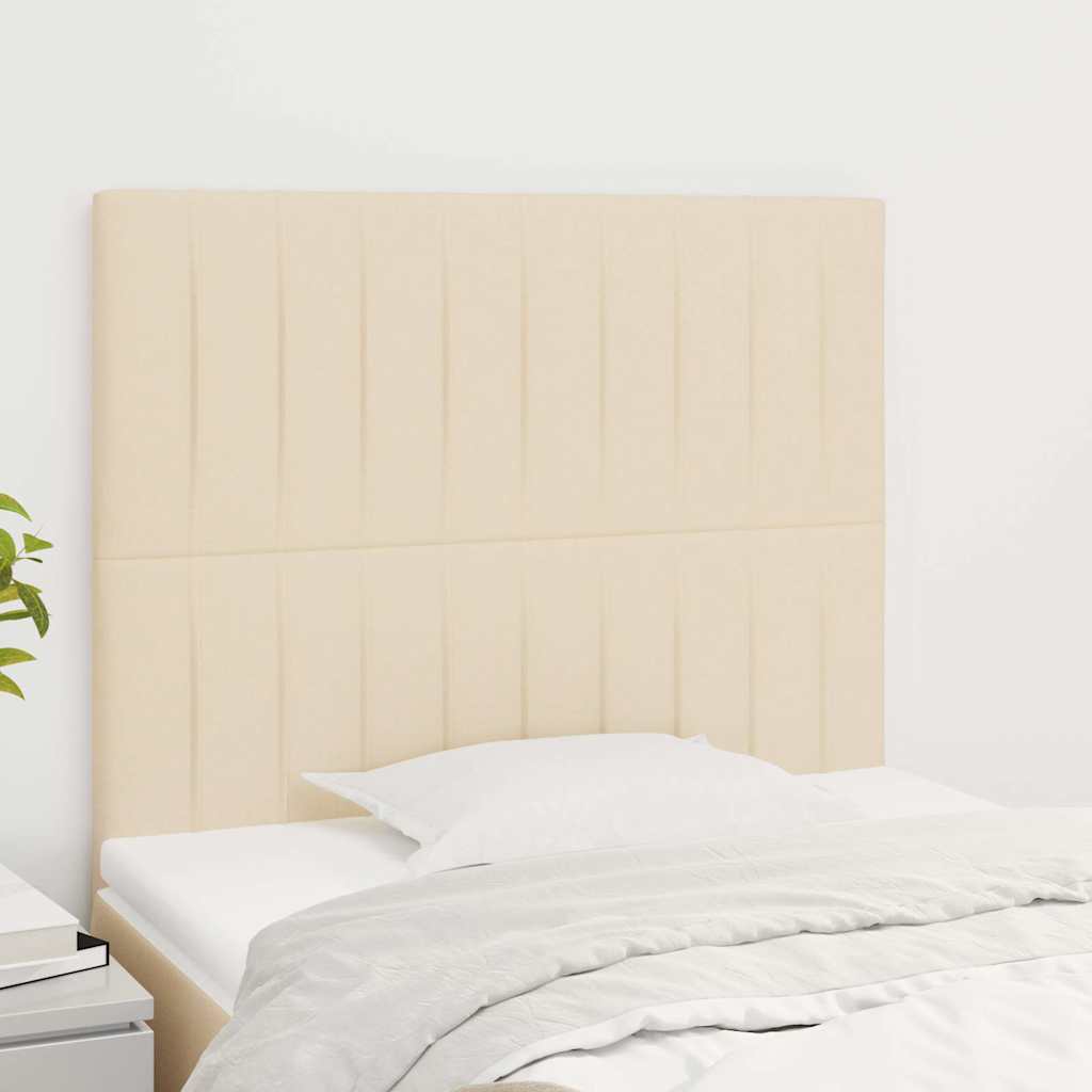 Kopfteil Creme 100x5x118/128 cm Stoff