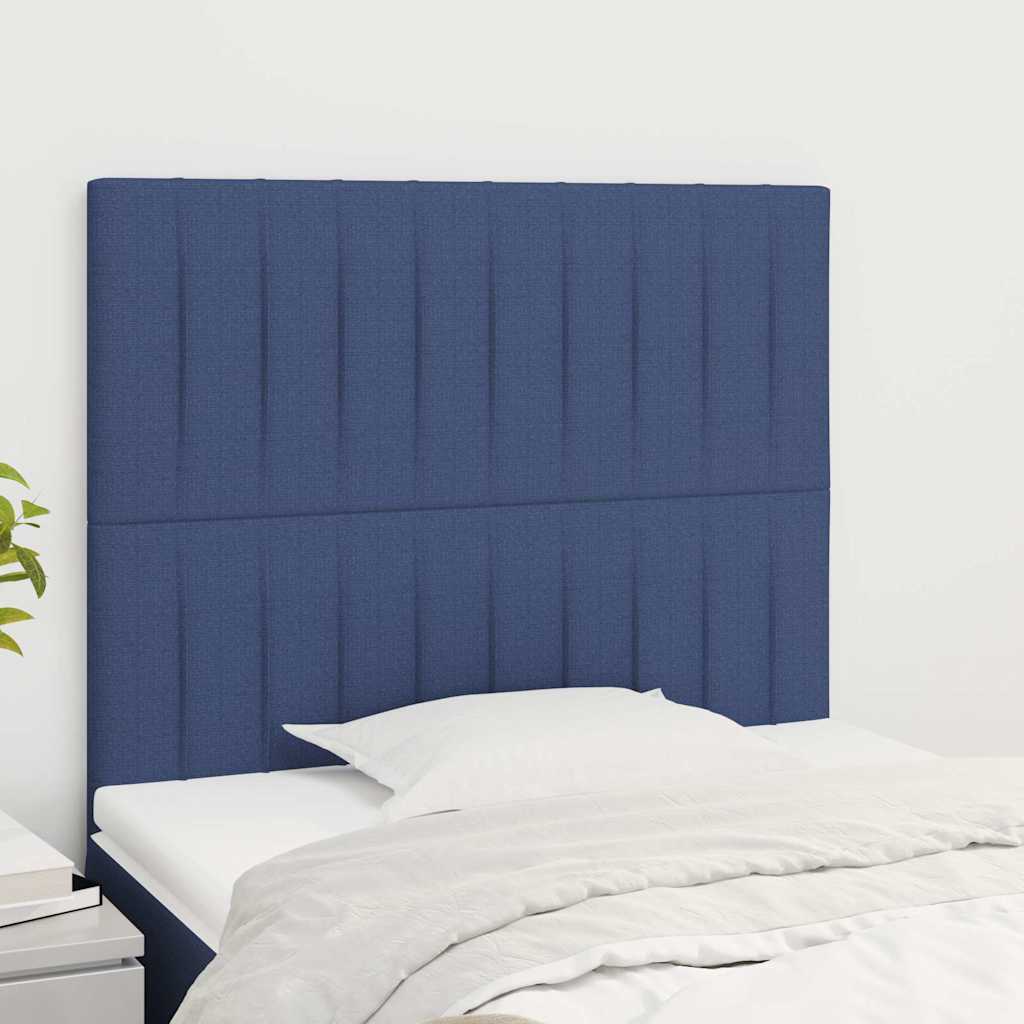 Kopfteil Blau 100 x 5 x 118/128 cm Stoff