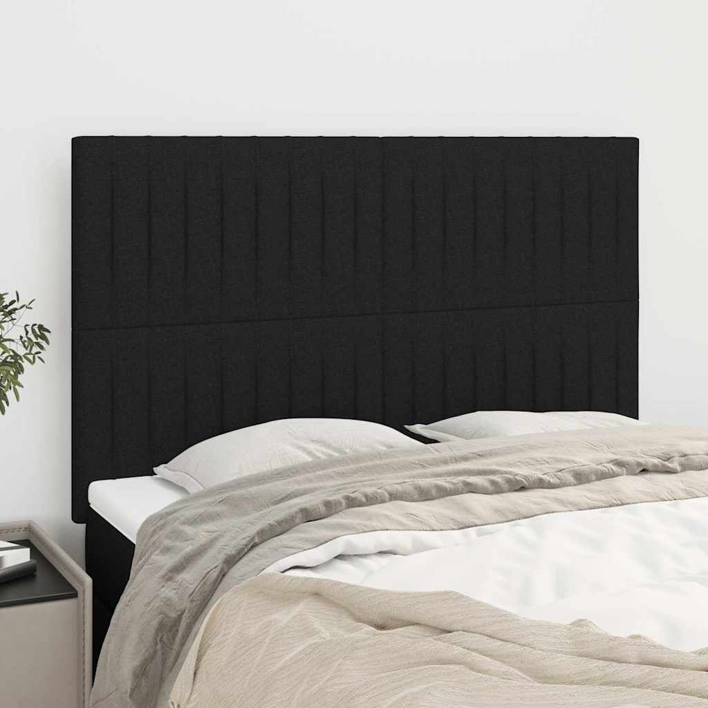 Kopfteil Schwarz 144x5x118/128 cm Stoff
