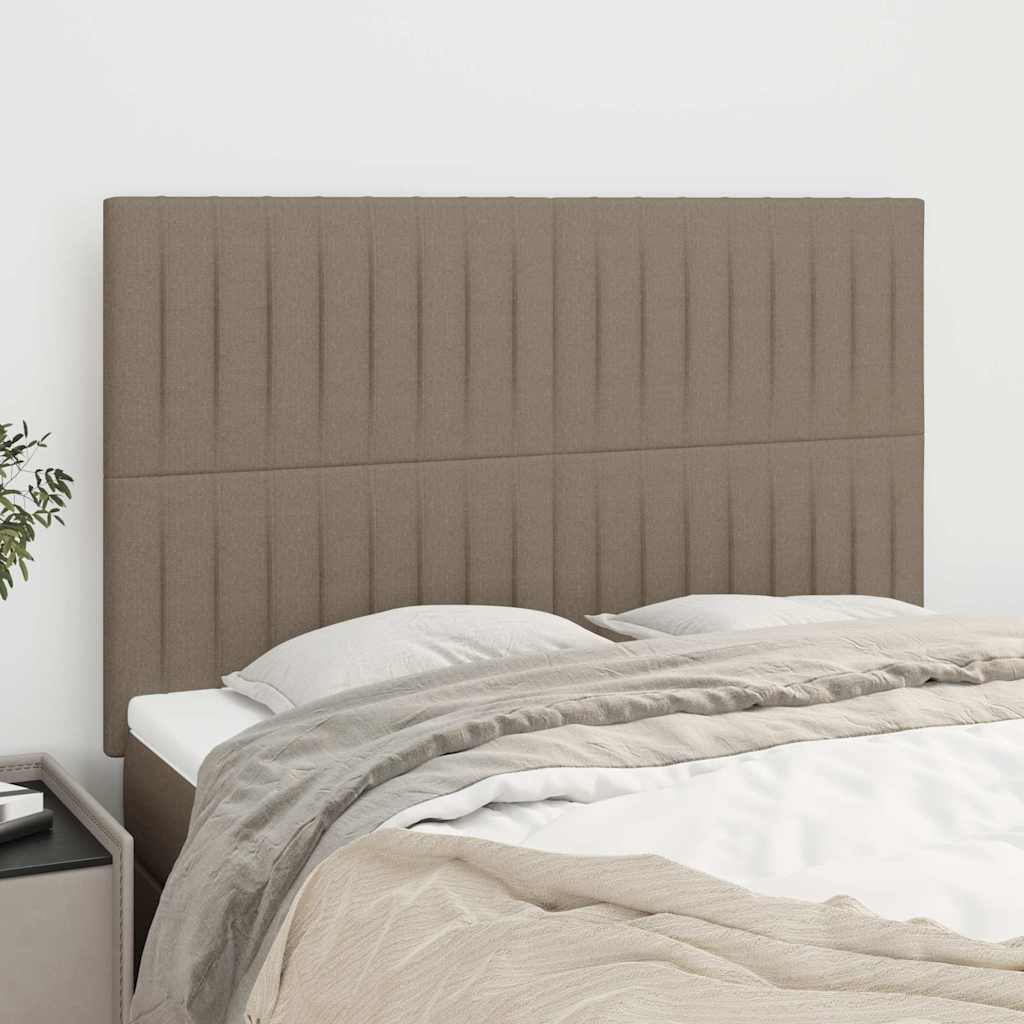 Kopfteil Taupe 144x5x118/128 cm Stoff