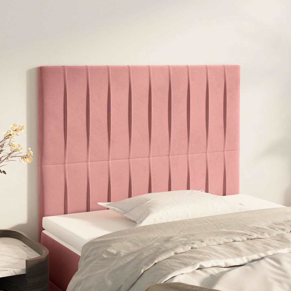 Kopfteil Rosa 100 x 5 x 118/128 cm Samt