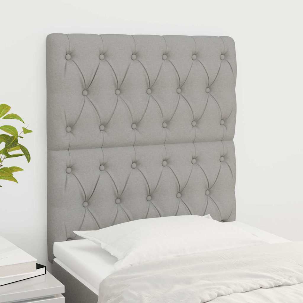 Kopfteil Hellgrau 80x7x118/128 cm Stoff