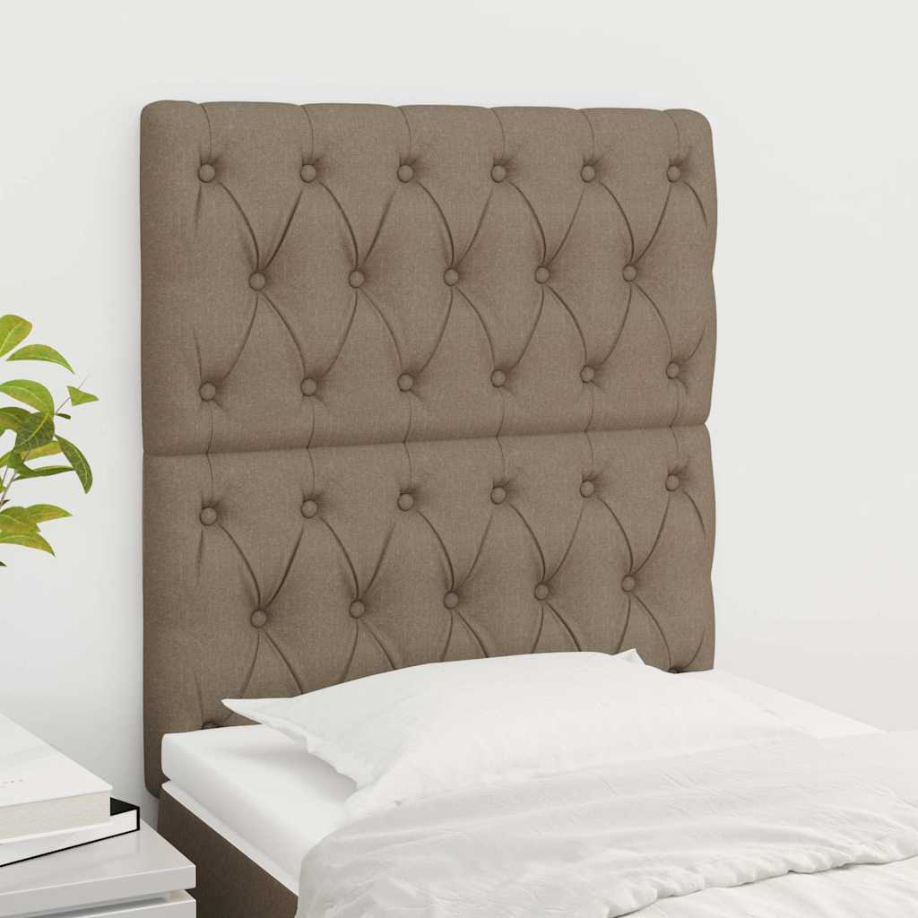 Kopfteil Taupe 80x7x118/128 cm Stoff
