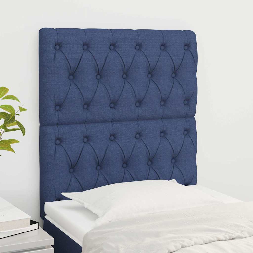 Kopfteil Blau 80x7x118/128 cm Stoff