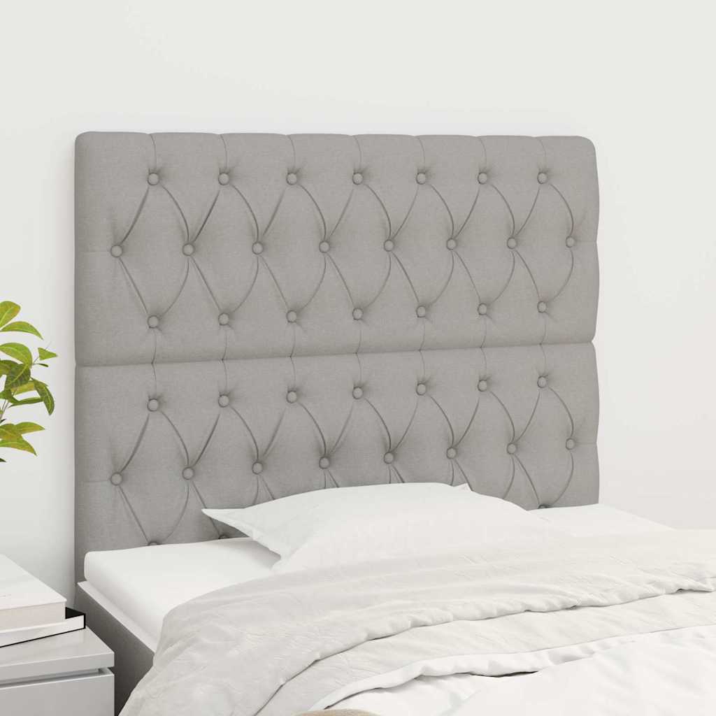 Kopfteil Hellgrau 90 x 7 x 118/128 cm Stoff