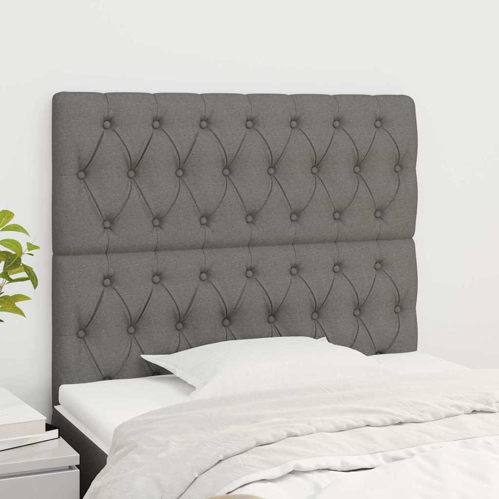 Kopfteil Dunkelgrau 90 x 7 x 118/128 cm Stoff