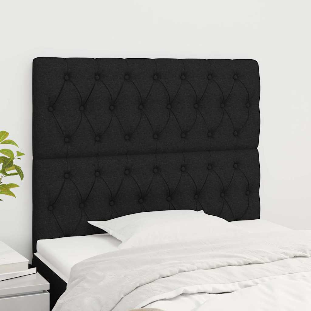 Kopfteil Schwarz 90x7x118/128 cm Stoff