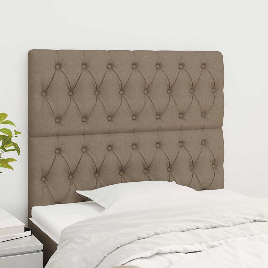 Kopfteil Taupe 90x7x118/128 cm Stoff