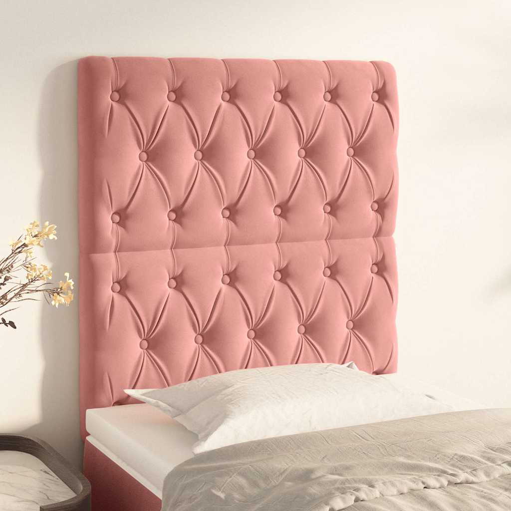 Kopfteil Rosa 80x7x118/128 cm Samt