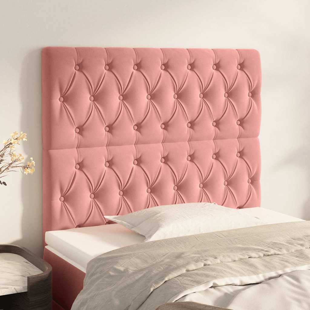 Kopfteil Rosa 90x7x118/128 cm Samt