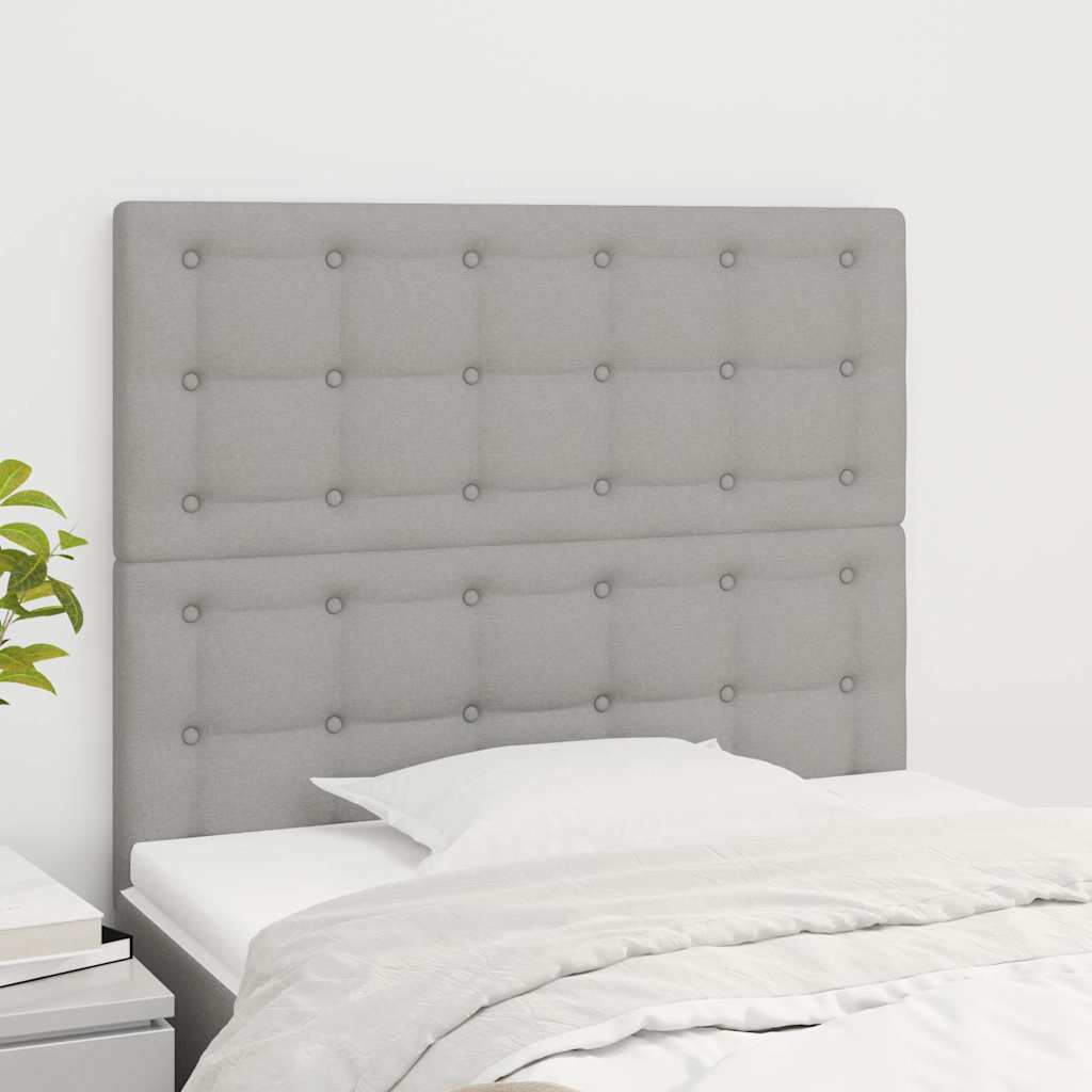 Kopfteil Hellgrau 80x5x118/128 cm Stoff