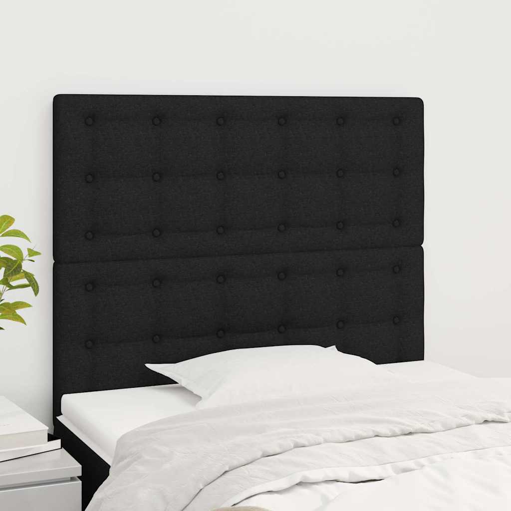 Kopfteil Schwarz 80x5x118/128 cm Stoff