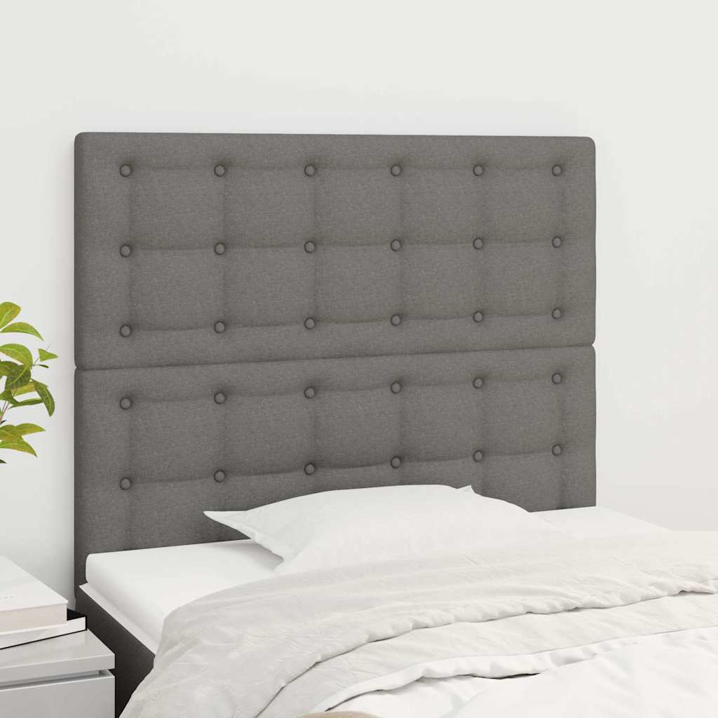 Kopfteil Dunkelgrau 90 x 5 x 118/128 cm Stoff