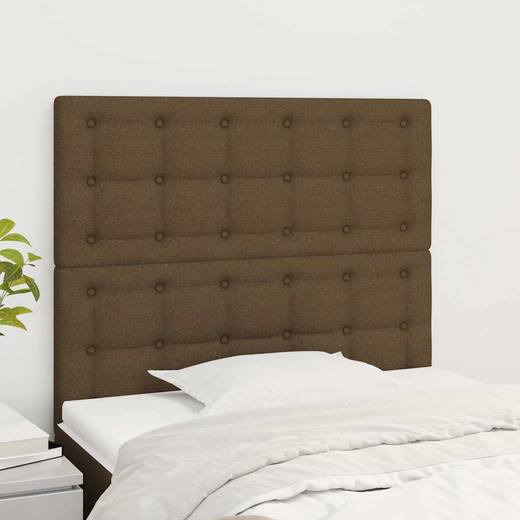 Kopfteil Dunkelbraun 90x5x118/128 cm Stoff