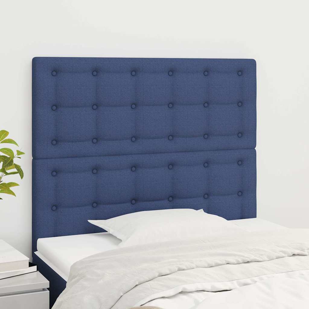 Kopfteil Blau 90x5x118/128 cm Stoff