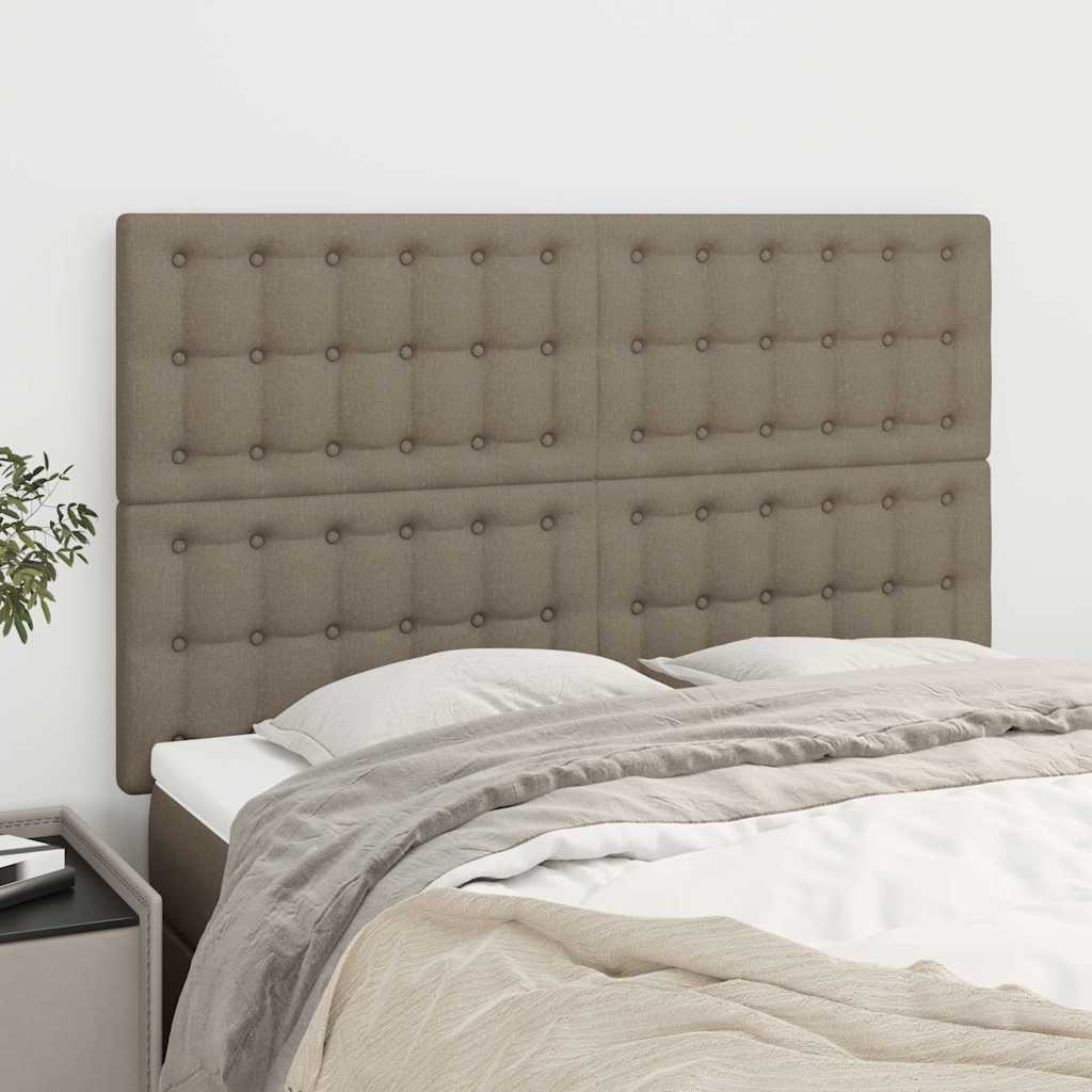 Kopfteil Taupe 144x5x118/128 cm Stoff