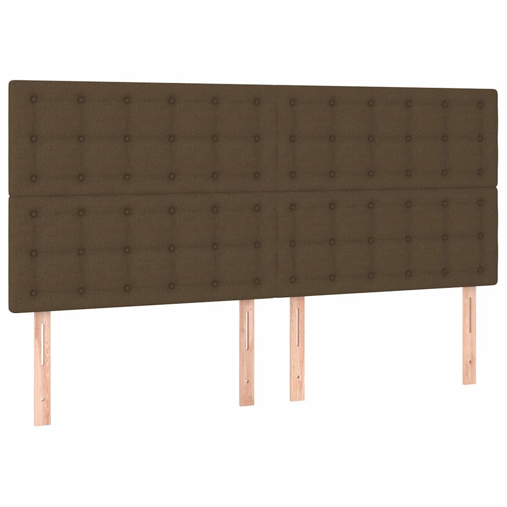 Kopfteil Dunkelbraun 160 x 5 x 118/128 cm Stoff