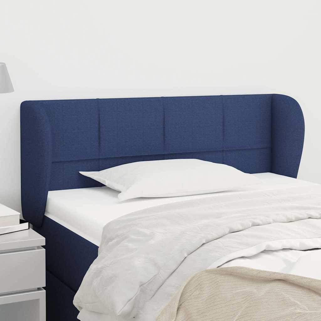 Kopfteil mit Ohren Blau 93x23x78/88 cm Stoff