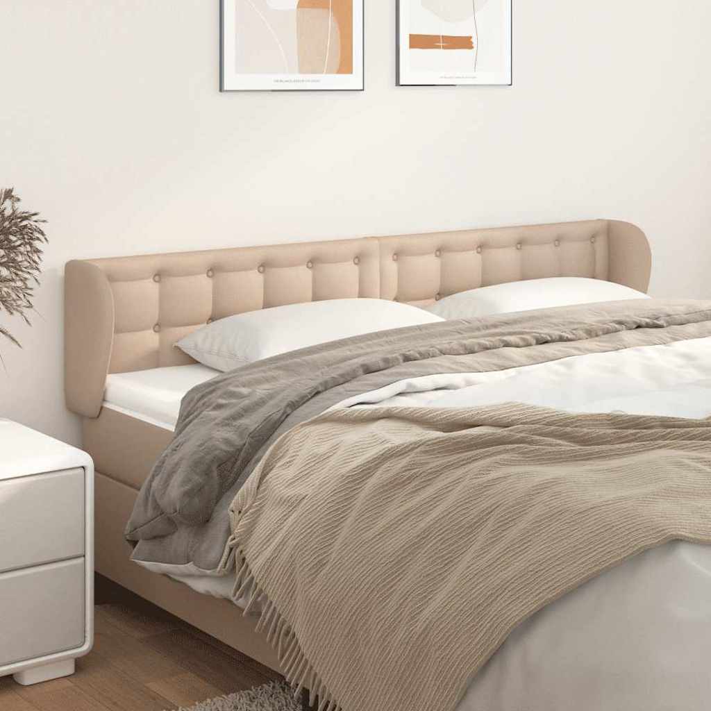 Kopfteil mit Ohren Cappuccino-Braun 183x23x78/88 cm Kunstleder