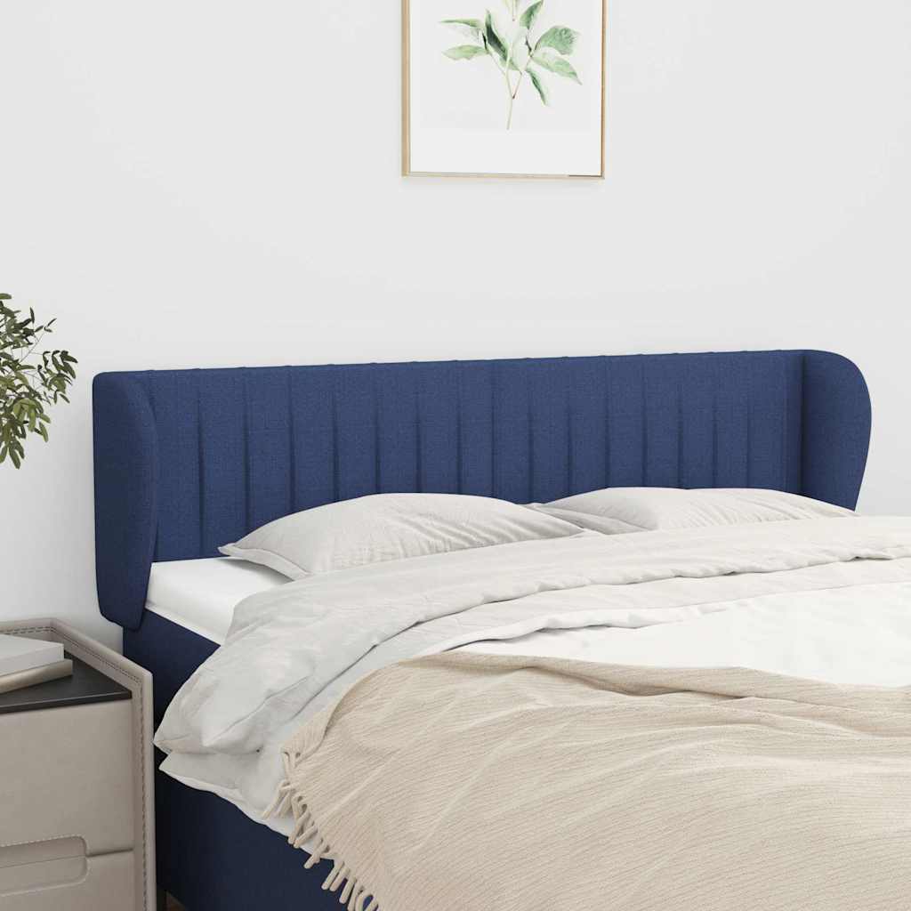 Kopfteil mit Ohren Blau 147x23x78/88 cm Stoff