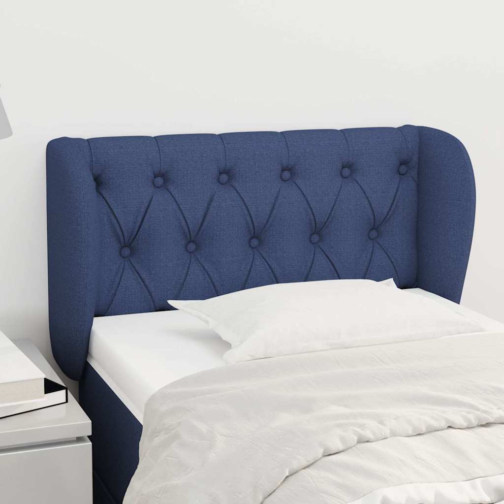 Kopfteil mit Ohren Blau 83x23x78/88 cm Stoff