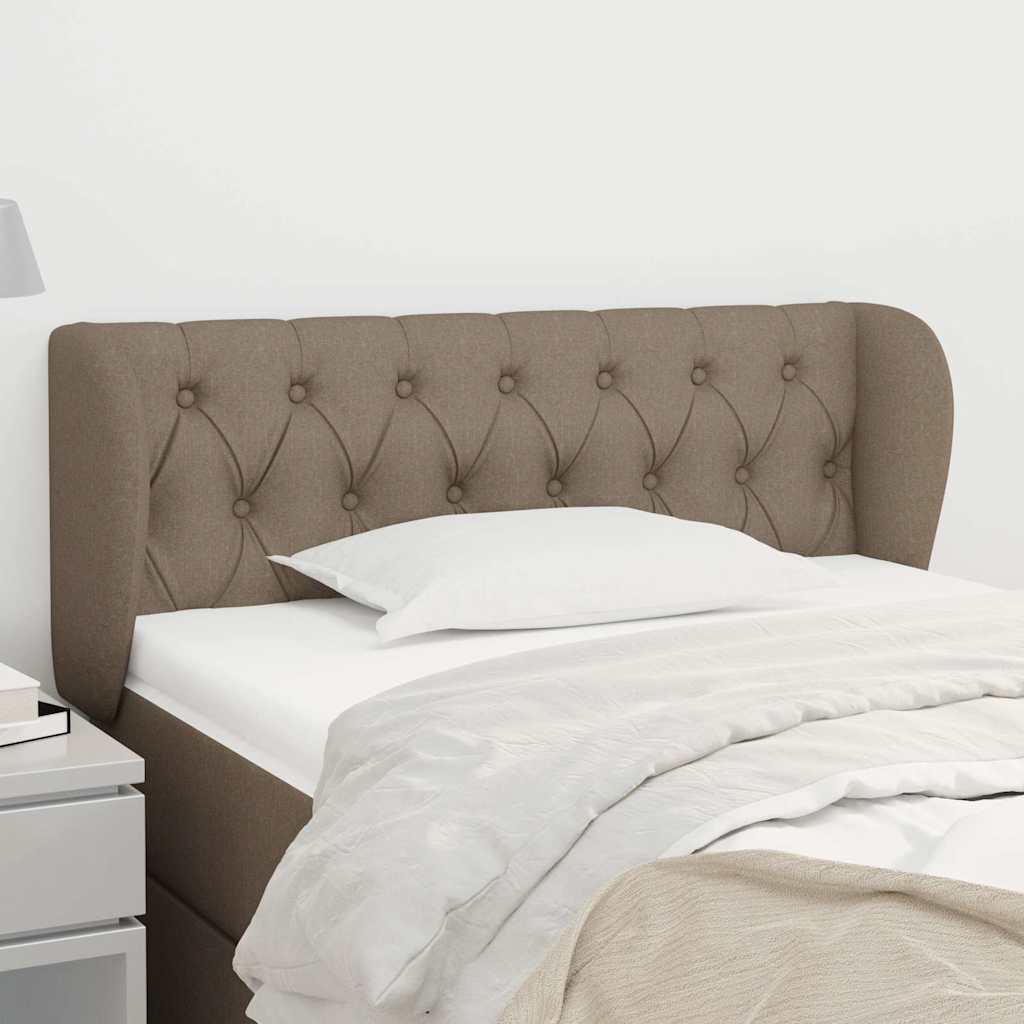 Kopfteil mit Ohren Taupe 103x23x78/88 cm Stoff