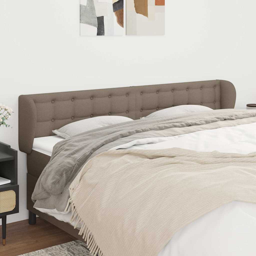 Kopfteil mit Ohren Taupe 183x23x78/88 cm Stoff