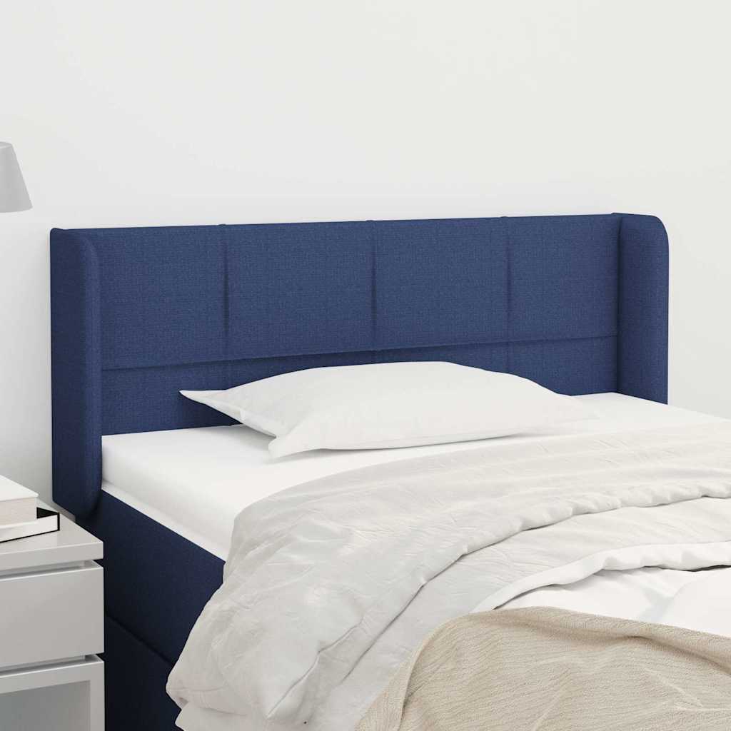 Kopfteil mit Ohren Blau 103x16x78/88 cm Stoff