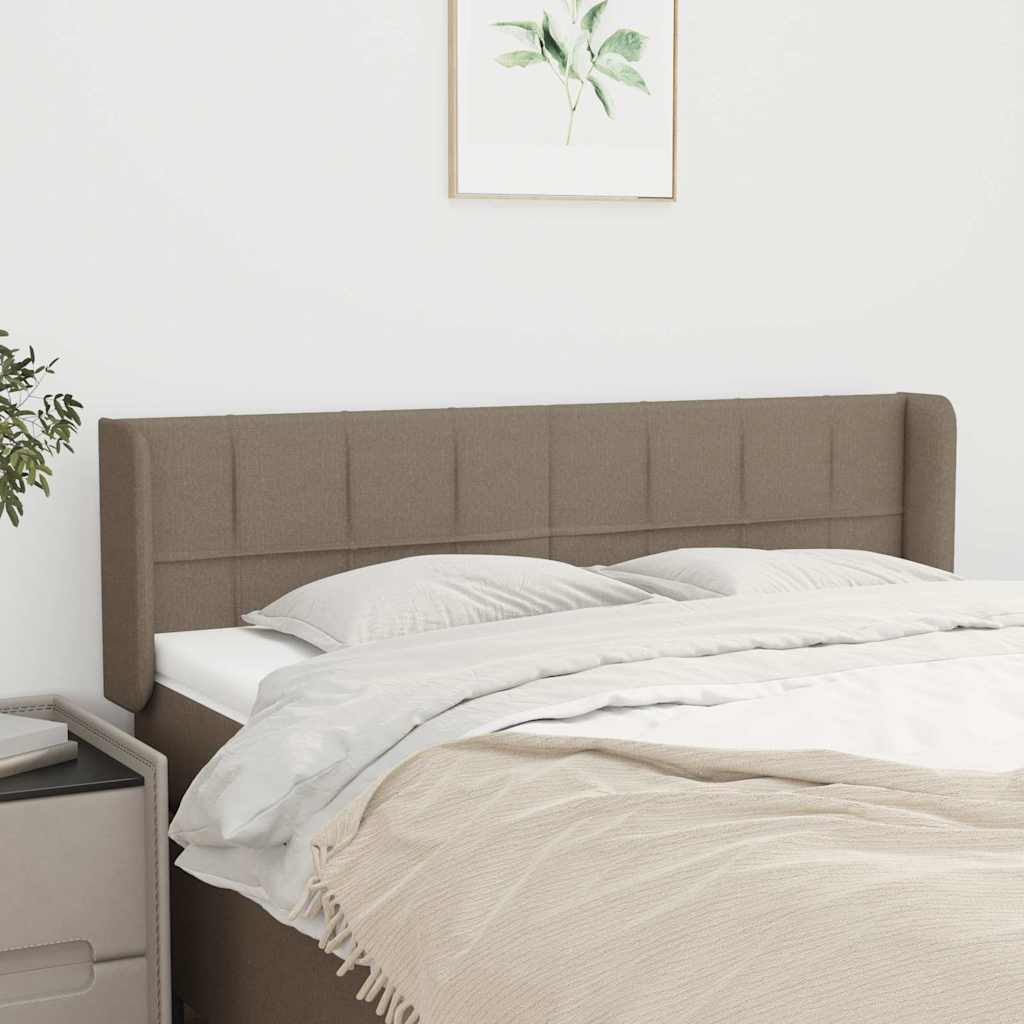 Kopfteil mit Ohren Taupe 147x16x78/88 cm Stoff