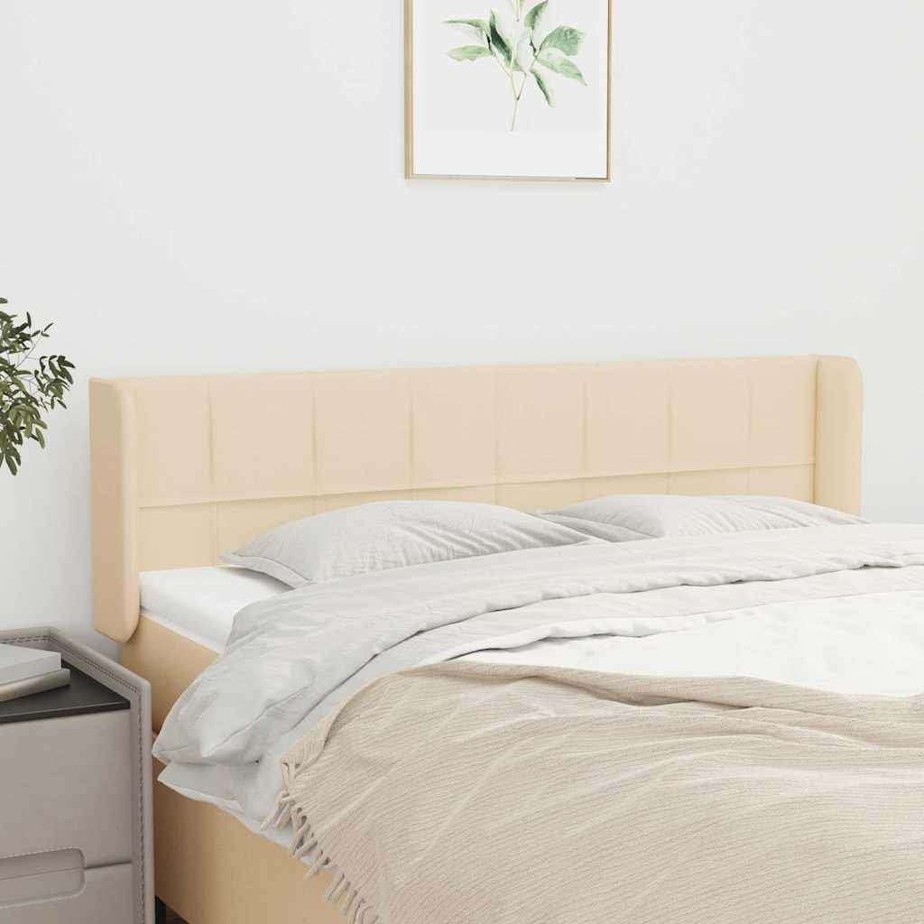 Kopfteil mit Ohren Creme 147x16x78/88 cm Stoff