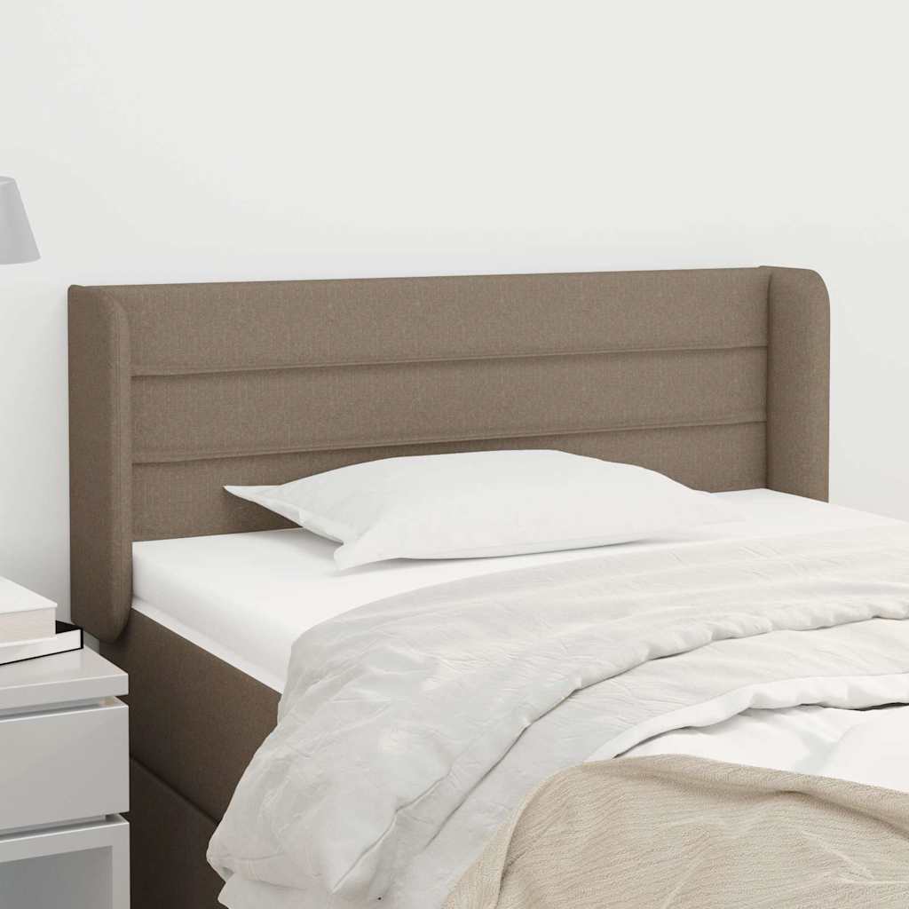 Kopfteil mit Ohren Taupe 83x16x78/88 cm Stoff