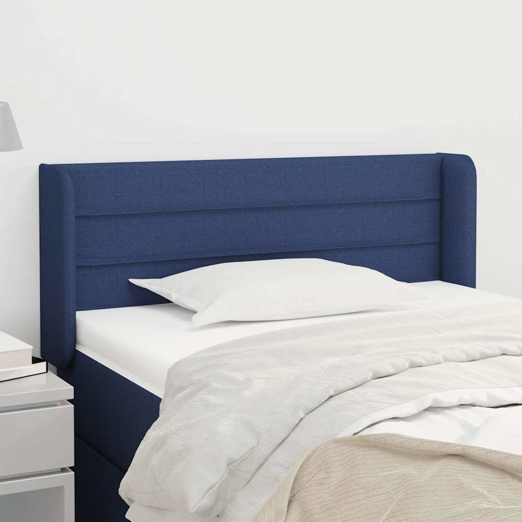 Kopfteil mit Ohren Blau 93x16x78/88 cm Stoff