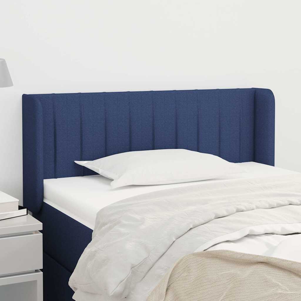 Kopfteil mit Ohren Blau 93x16x78/88 cm Stoff