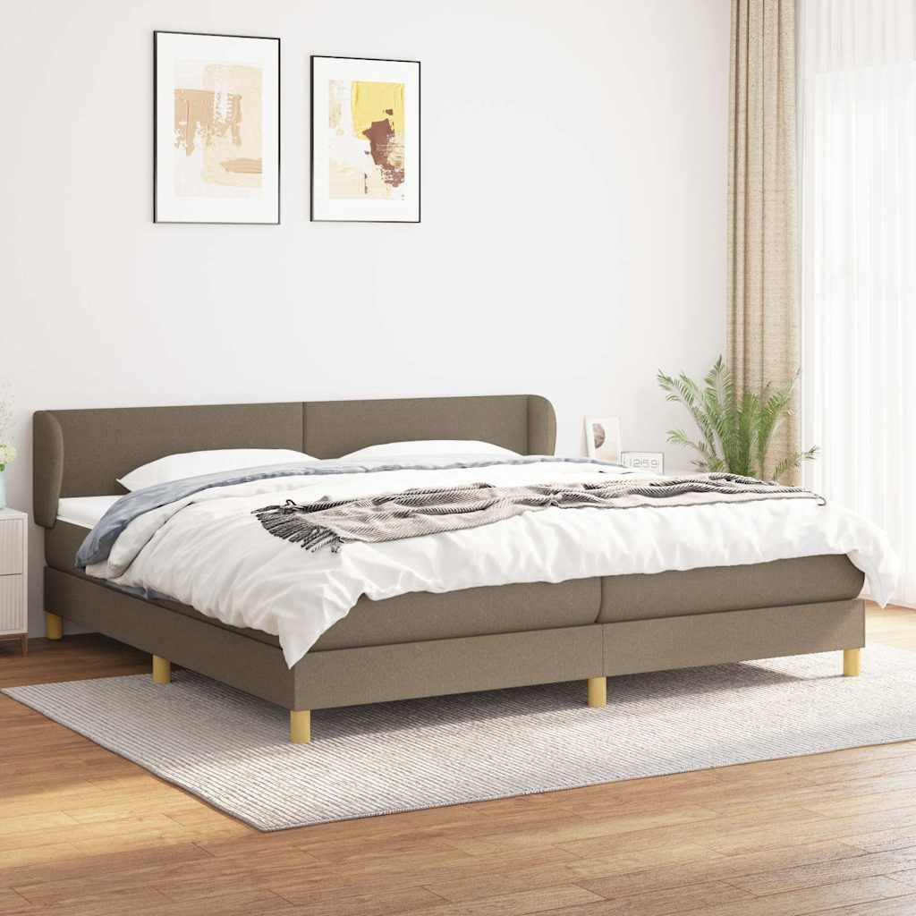 Boxspringbett mit Matratze Taupe 200x200 cm Stoff