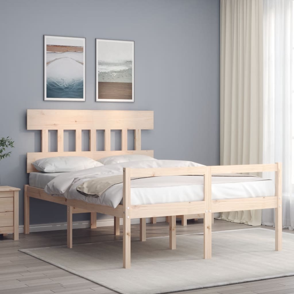 Seniorenbett mit Kopfteil 140x190 cm Massivholz