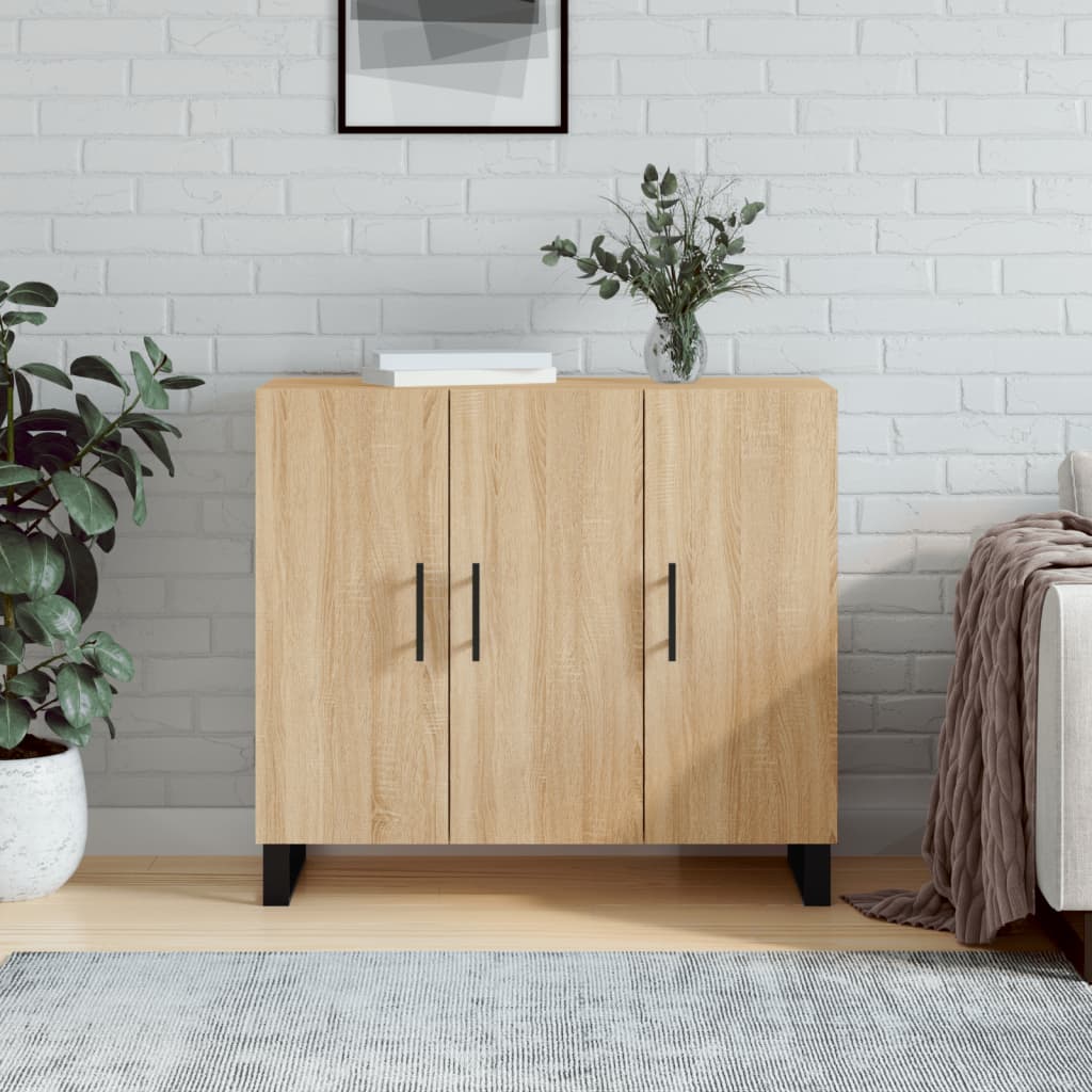 Sideboard Sonoma-Eiche 90x34x80 cm Holzwerkstoff
