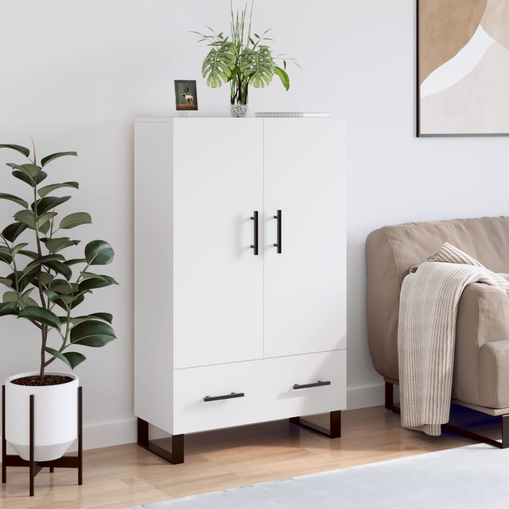 Highboard Weiß 69,5x31x115 cm Holzwerkstoff