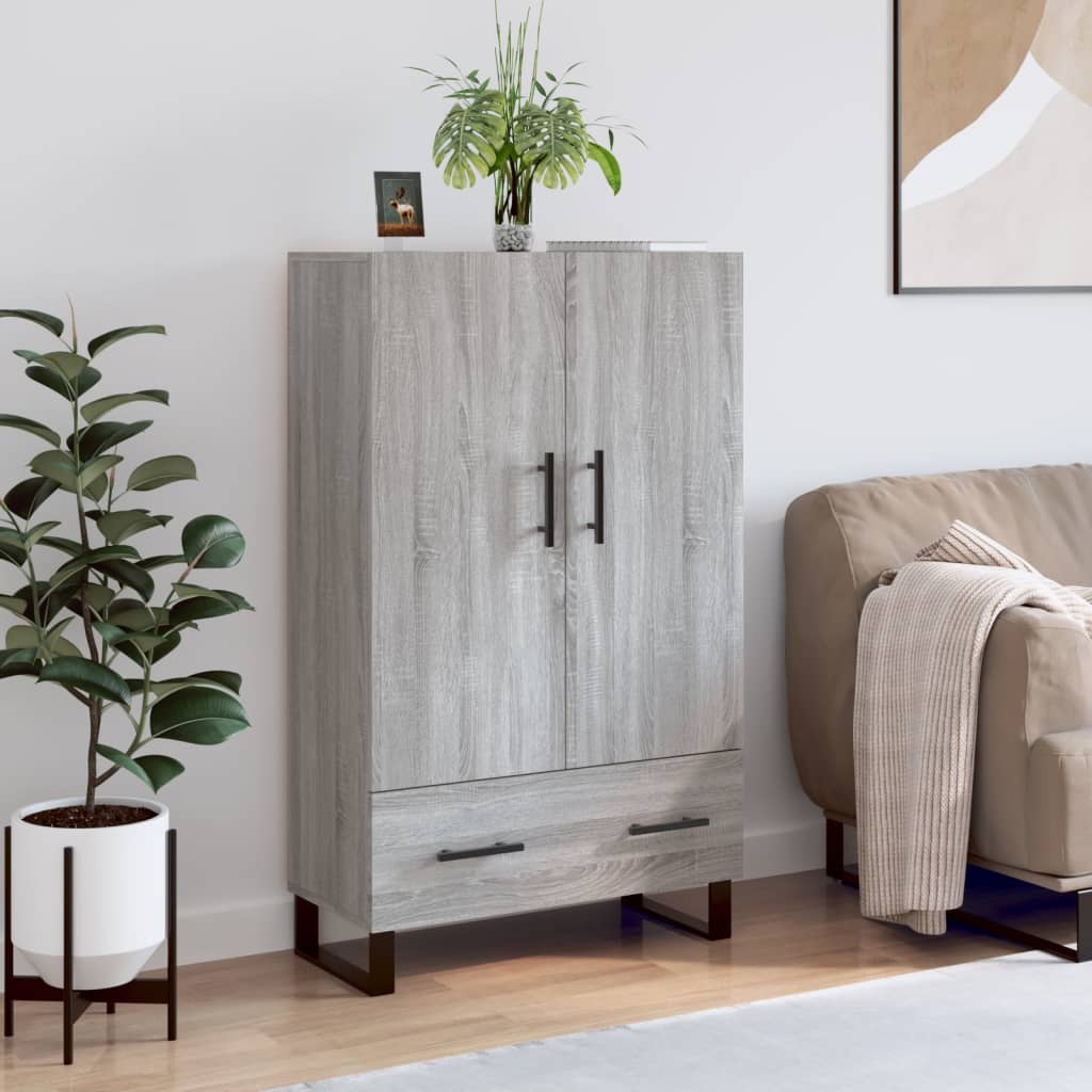 Highboard Grau Sonoma 69,5x31x115 cm Holzwerkstoff