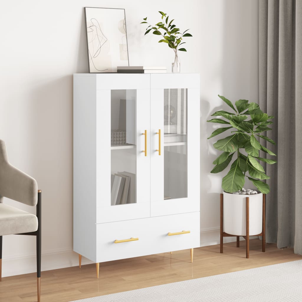 Highboard Weiß 69,5x31x115 cm Holzwerkstoff