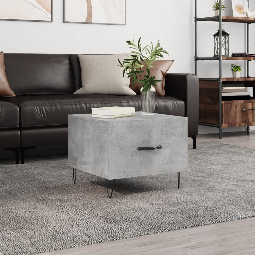 Couchtisch Betongrau 50x50x40 cm Holzwerkstoff