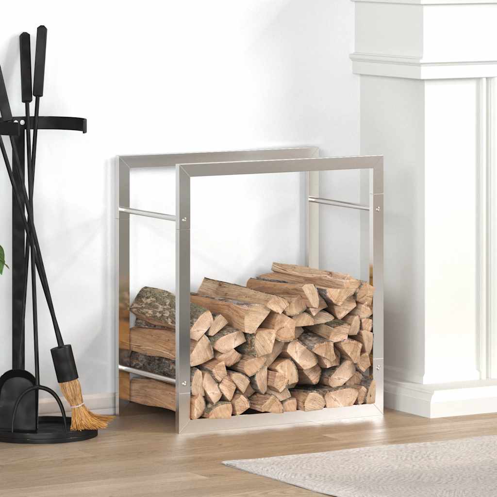 Brennholzregal 50x28x56 cm Edelstahl