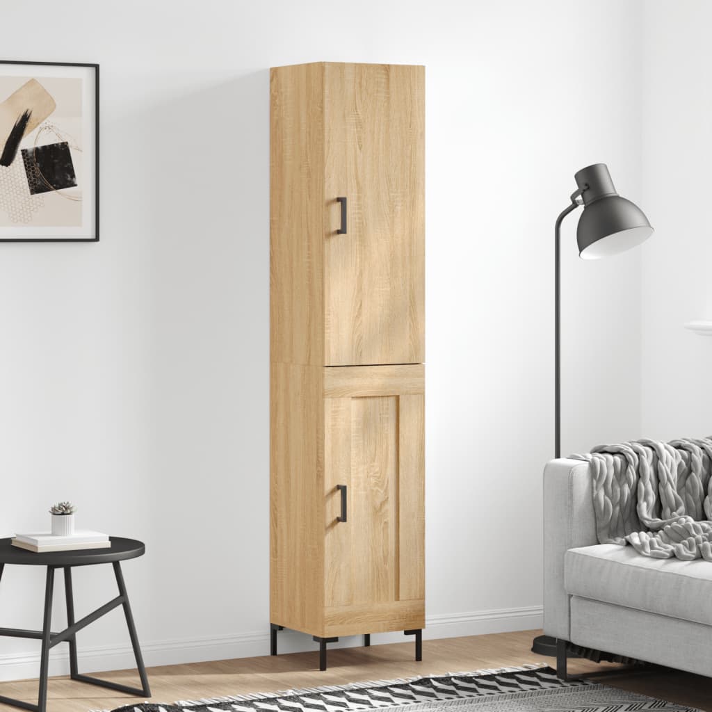 Highboard Sonoma-Eiche 34,5x34x180 cm Holzwerkstoff