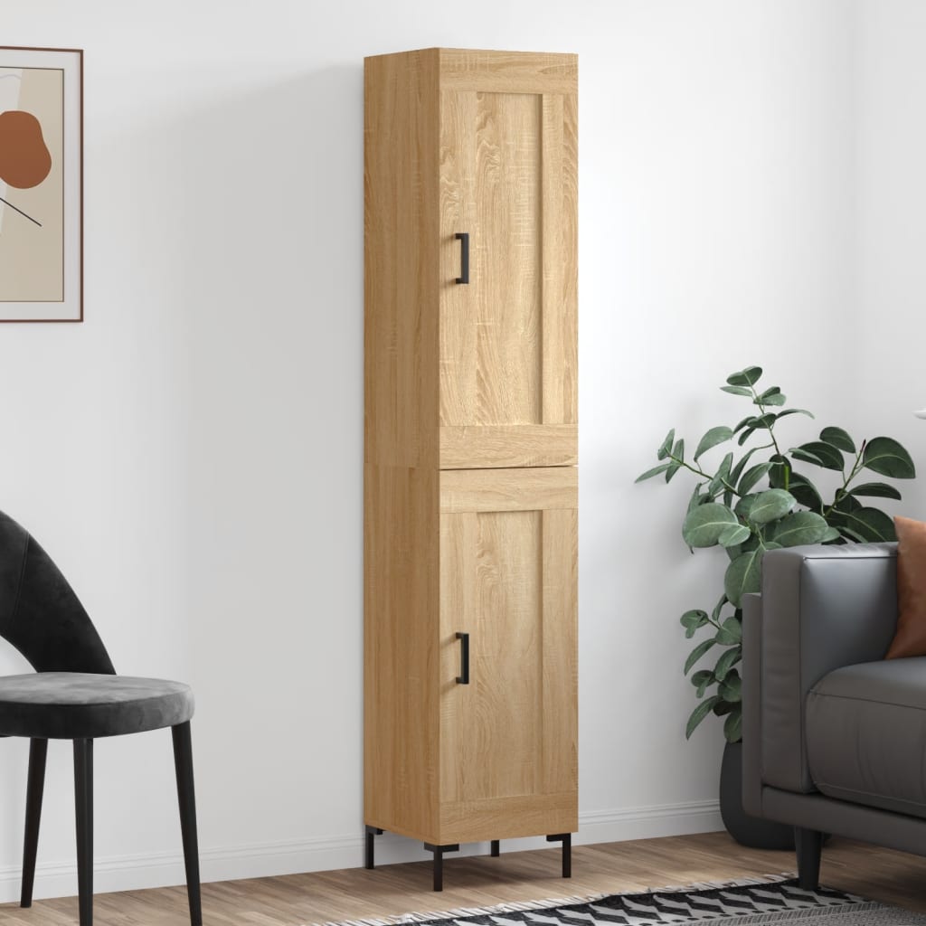 Highboard Sonoma-Eiche 34,5x34x180 cm Holzwerkstoff