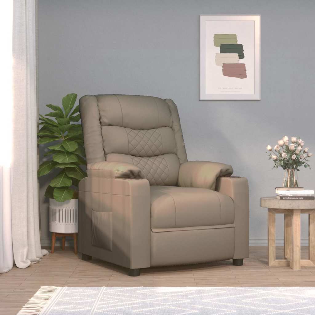 Relaxsessel Elektrisch Cappuccino-Braun Kunstleder