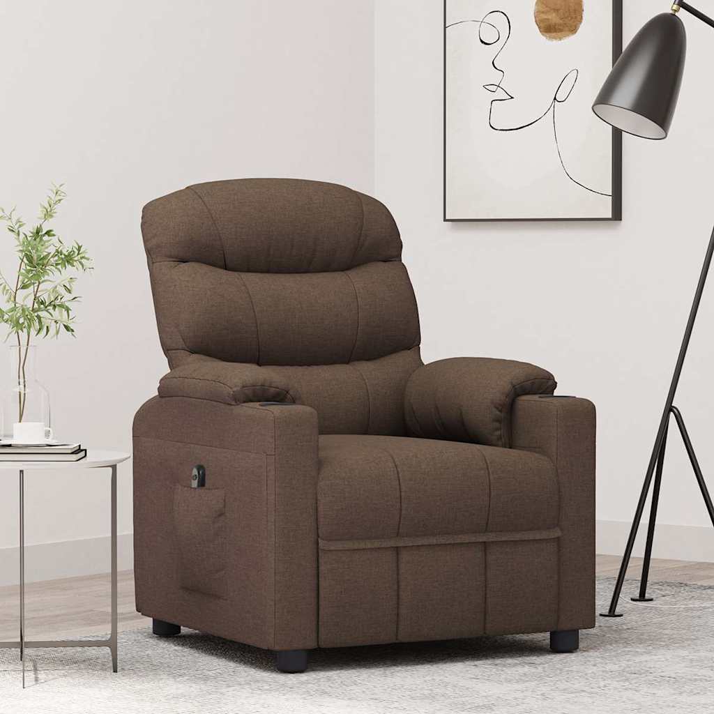 Relaxsessel Elektrisch Braun Stoff
