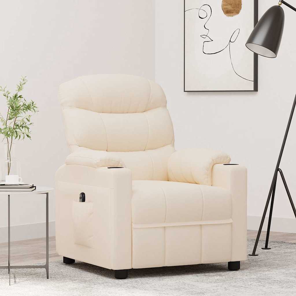 Relaxsessel Elektrisch Creme Stoff