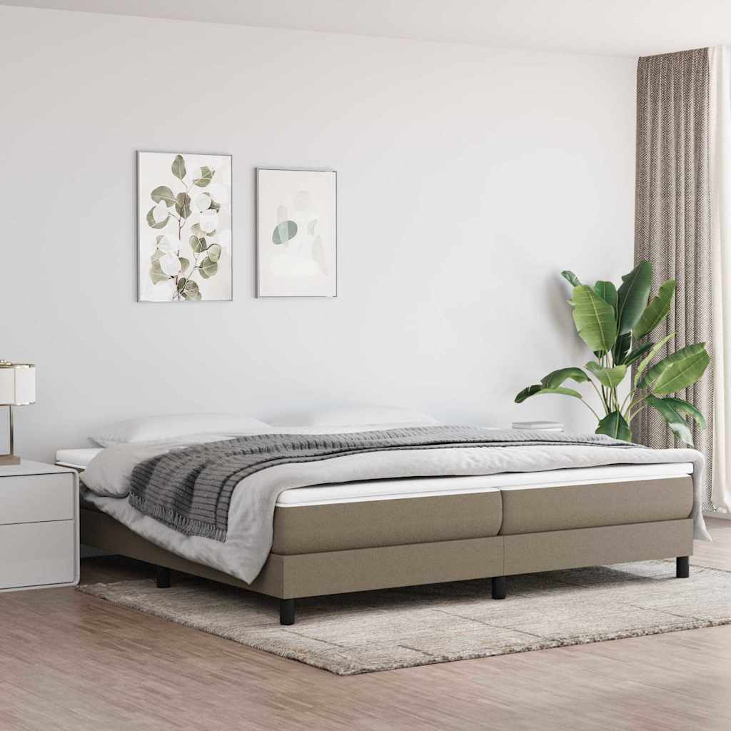 Boxspringbett mit Matratze Taupe 200x200 cm Stoff