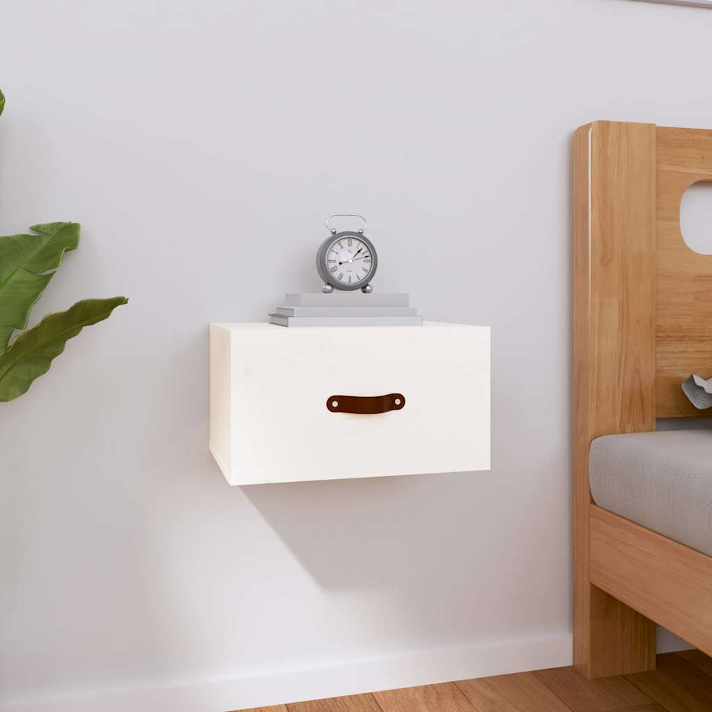 Wand-Nachttisch Weiß 40x29,5x22 cm